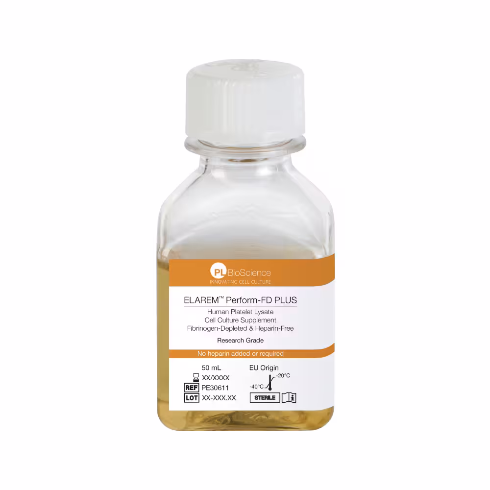 ELAREM Perform-FD+ -Fibrinogen-depeleted Human Platelet Lysate, no heparin required ELAREM Perform-FD+ -Fibrinogen-depeleted Human Platelet Lysate, no heparin required
